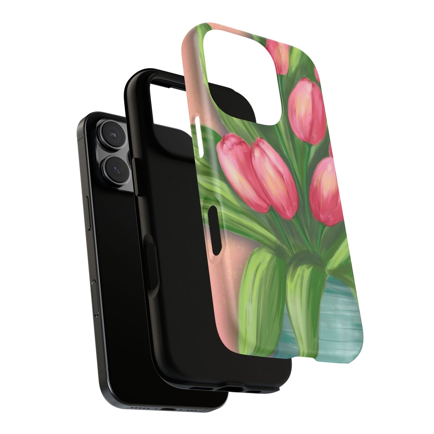 Floral Phone Case with Vibrant Tulips - Tough Cases for Garden Lovers, Spring Gifts, Nature Enthusiasts, Unique Gadget Accessories, [...]