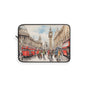 Stylish London Laptop Sleeve, Red Bus Design, Perfect for Students, Professionals, Travelers, Great Gift for Tech Lovers