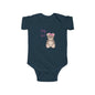 Cute Baby Girl Bodysuit with Bear Design, Infant Clothing, Newborn Outfit, Baby Shower Gift, Cute Infant Apparel, Adorable Baby Wear