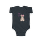 Cute Baby Girl Bodysuit with Bear Design, Infant Clothing, Newborn Outfit, Baby Shower Gift, Cute Infant Apparel, Adorable Baby Wear