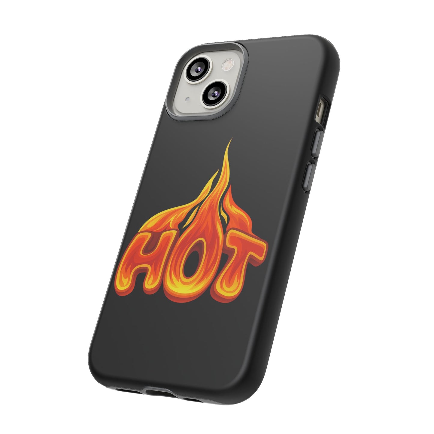 Stylish Phone Case, Hot Flames Design, Gift for Teens, Trendy Accessory, Protective Cover, Unique Phone Case
