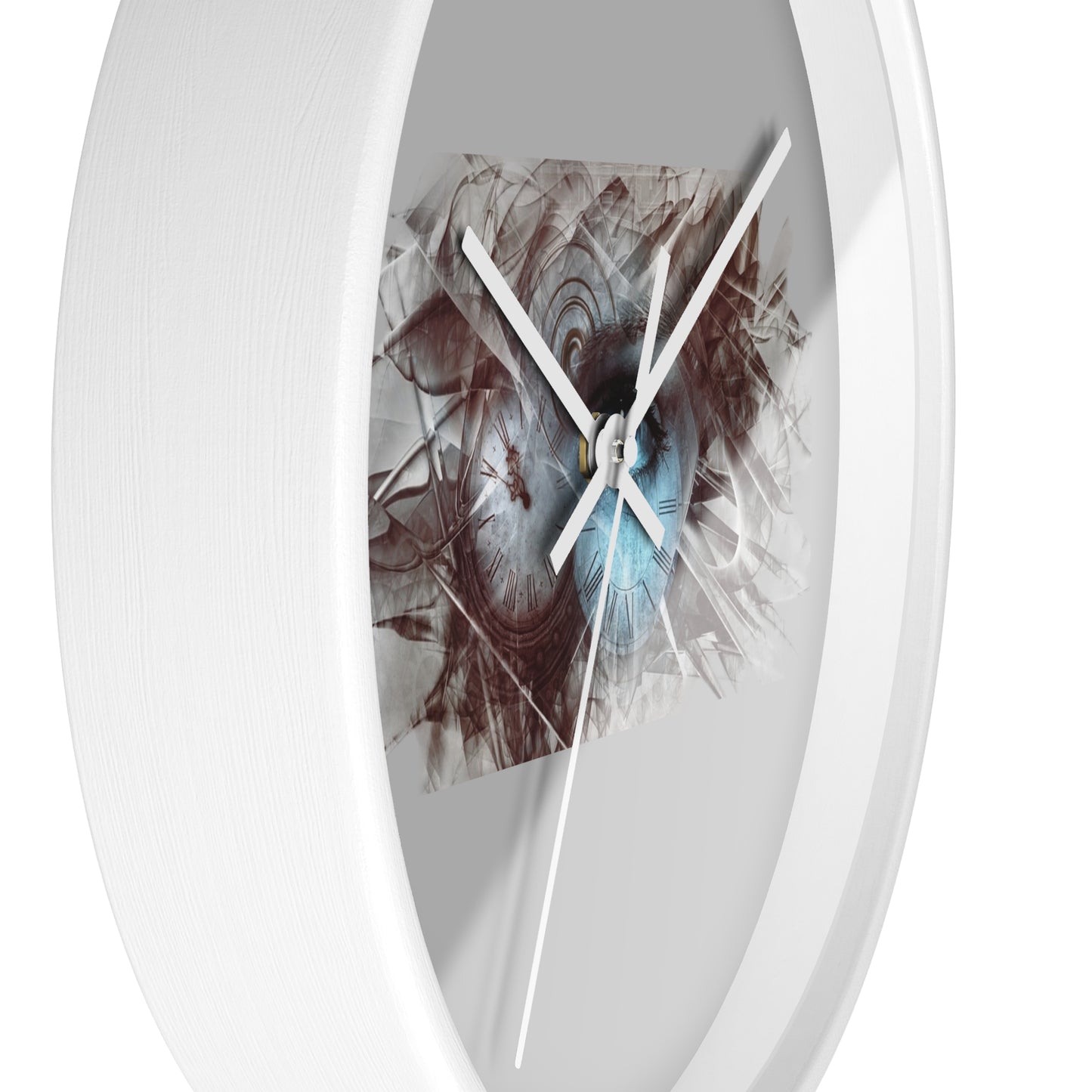 Rustic Eye Art Wall Clock, Unique Home Decor, Gift for Art Lovers