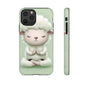 Meditating Lamb Phone Case — Cute Pastel Protective iPhone Cover