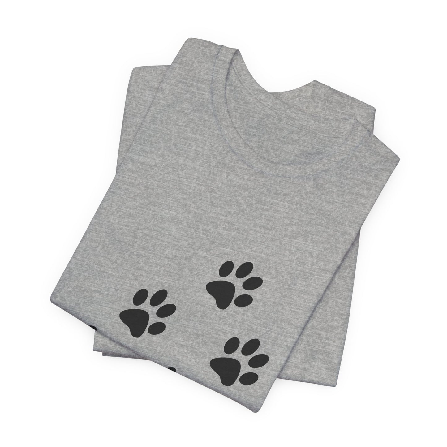 Paw Print Short Sleeve Tee | Unisex Animal Lover Shirt, Pet Owner Gift, Casual Wear, Gifts for Dog Lovers, Comfortable T-Shirt