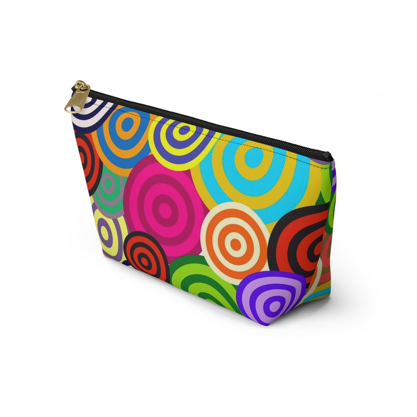 Colorful Circle Accessory Pouch | Cosmetic Bag, Makeup Organizer, Travel Pouch, Fun Gift, Party Favor