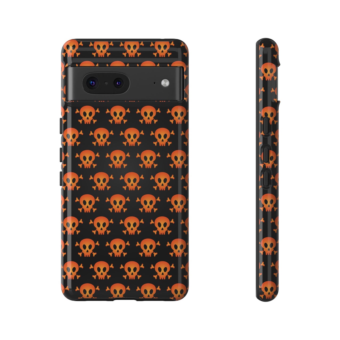 Halloween Skull Phone Case, Spooky Mobile Cover, Trick or Treat Accessory, Goth Gift, Skull Pattern Design