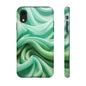 Stylish Phone Case, Tough Case, Green Abstract Design, Cell Phone Cover, Unique Gift, Trendy Accessory