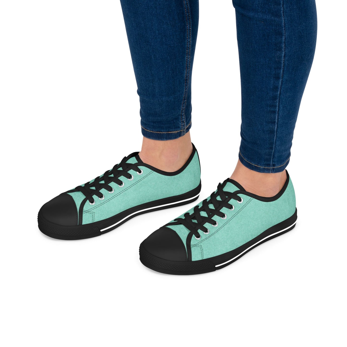 Mint Canvas Low Top Sneakers — Casual Everyday Shoes