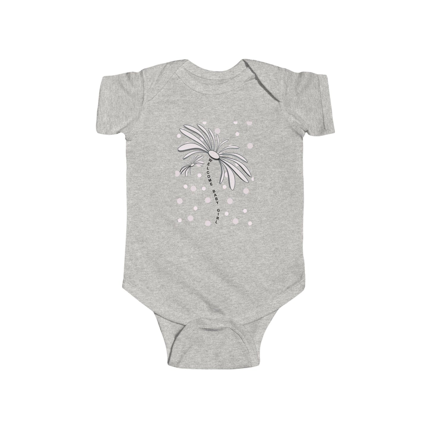 Cute Flower Baby Bodysuit, Infant Gift, Newborn Outfit, Spring Fashion, Floral Baby Clothes