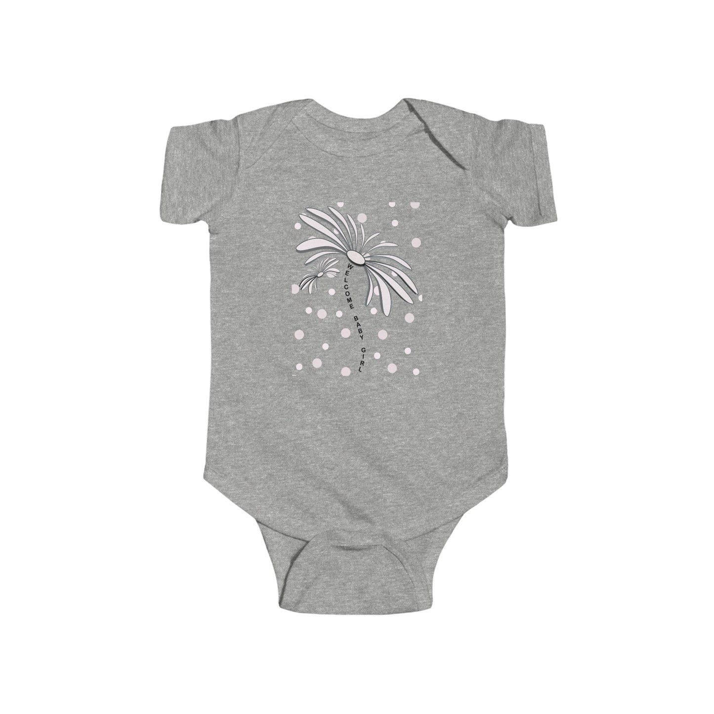 Cute Flower Baby Bodysuit, Infant Gift, Newborn Outfit, Spring Fashion, Floral Baby Clothes