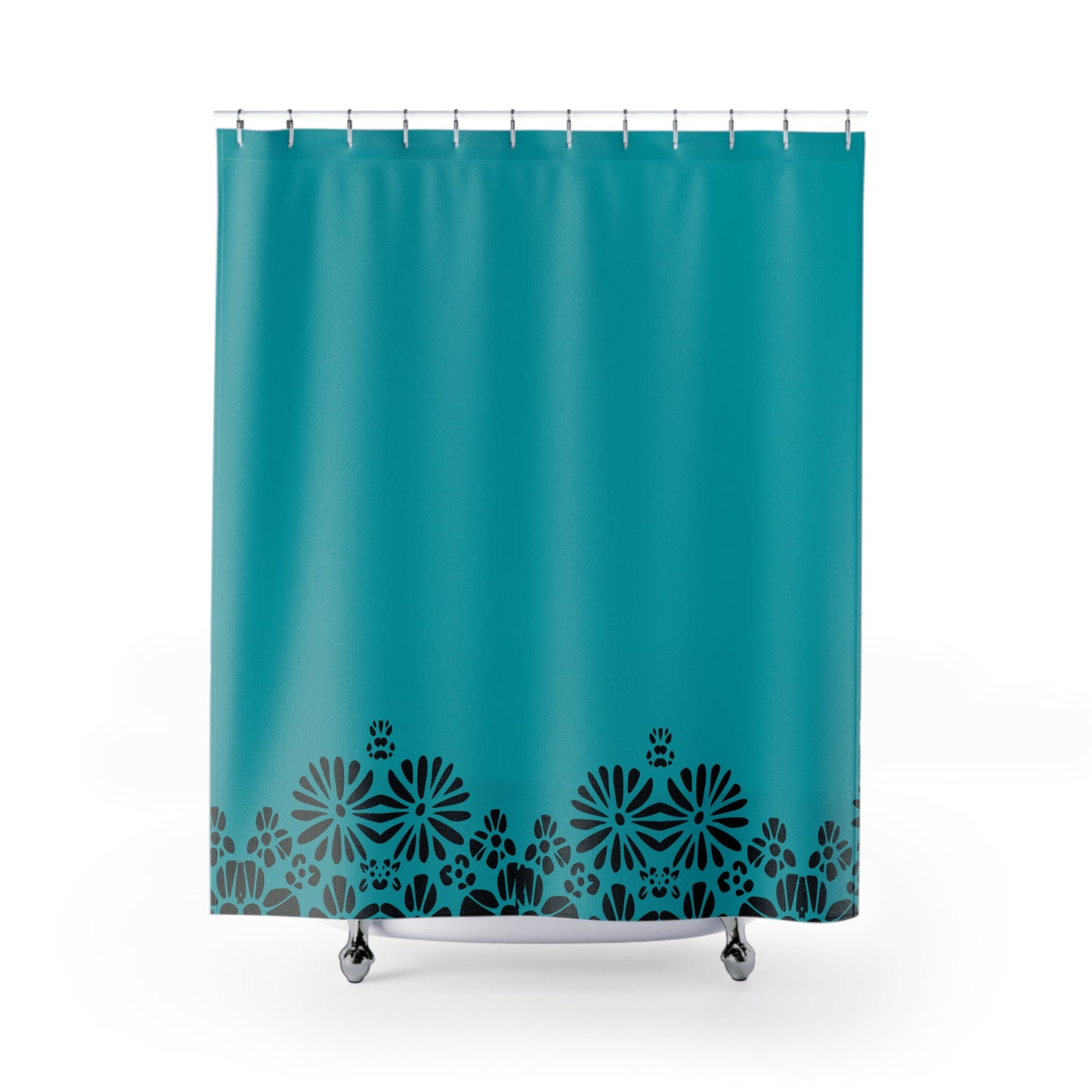 Tranquil Floral Shower Curtain | Bathroom Decor, Home Upgrade, Gift for New Home, Boho Style, Spa Vibe