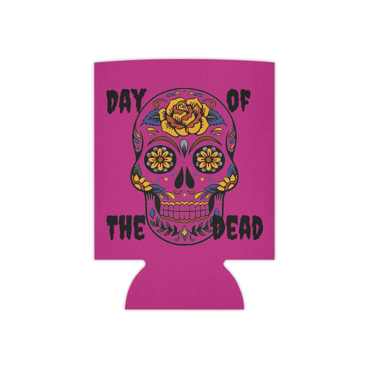 Day of the Dead Can Cooler, Floral Skull Drink Sleeve, Fiesta Beverage Insulator, Halloween Party Favor, Sugar Skull Drink Holder