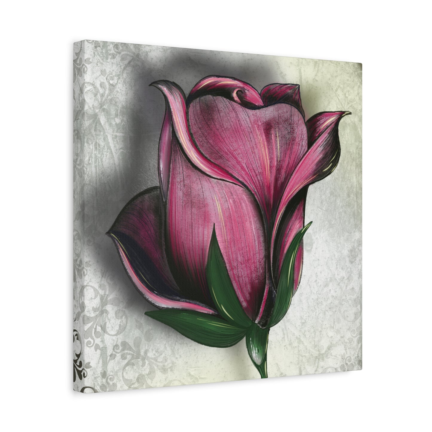 Matte Canvas, Stretched, 1.25" Purple Flowers