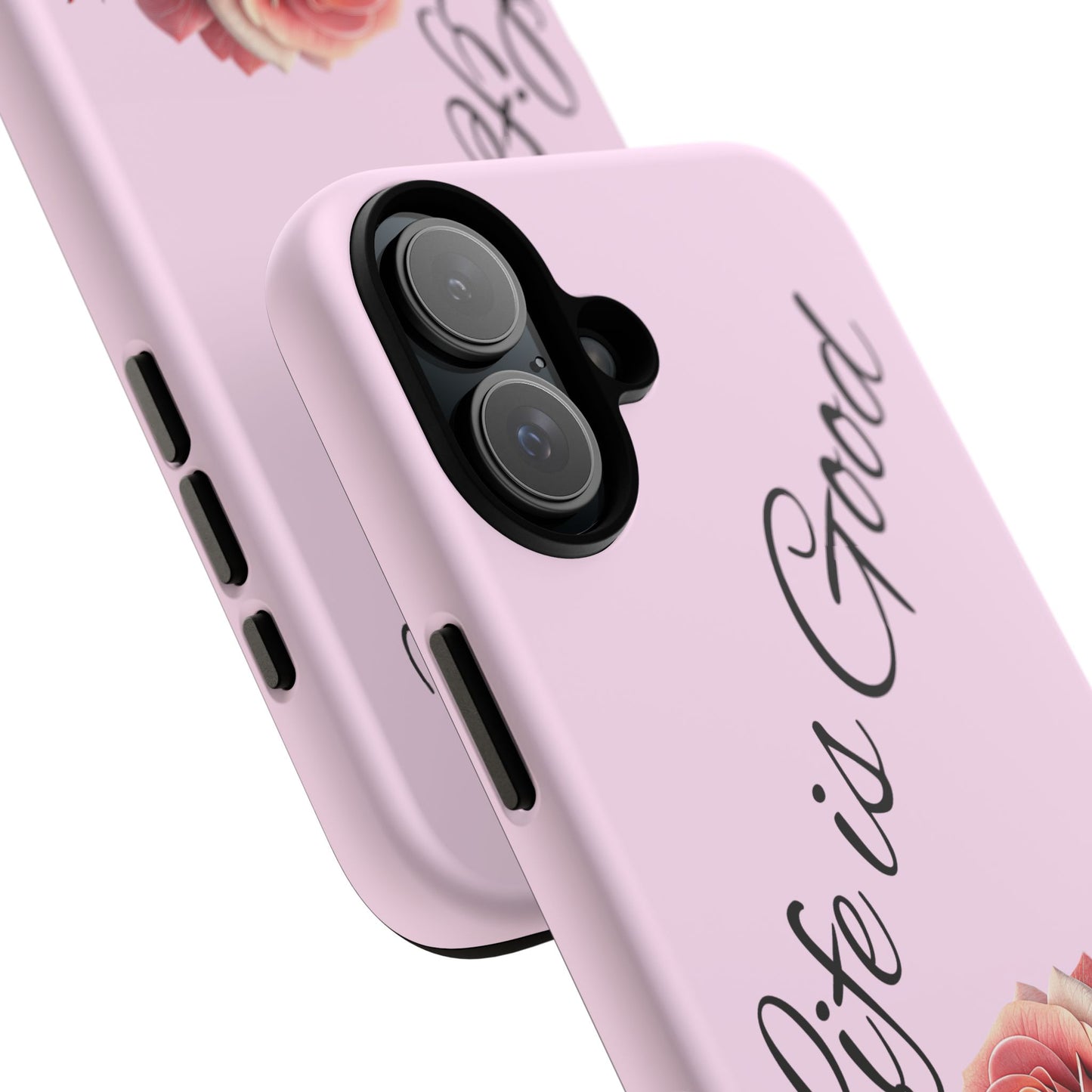 Roses & Positivity Phone Case - Floral Design, Life is Good, Tough Cases for Everyday Wear, Gift for Friends, Mother's Day, Spring [...]