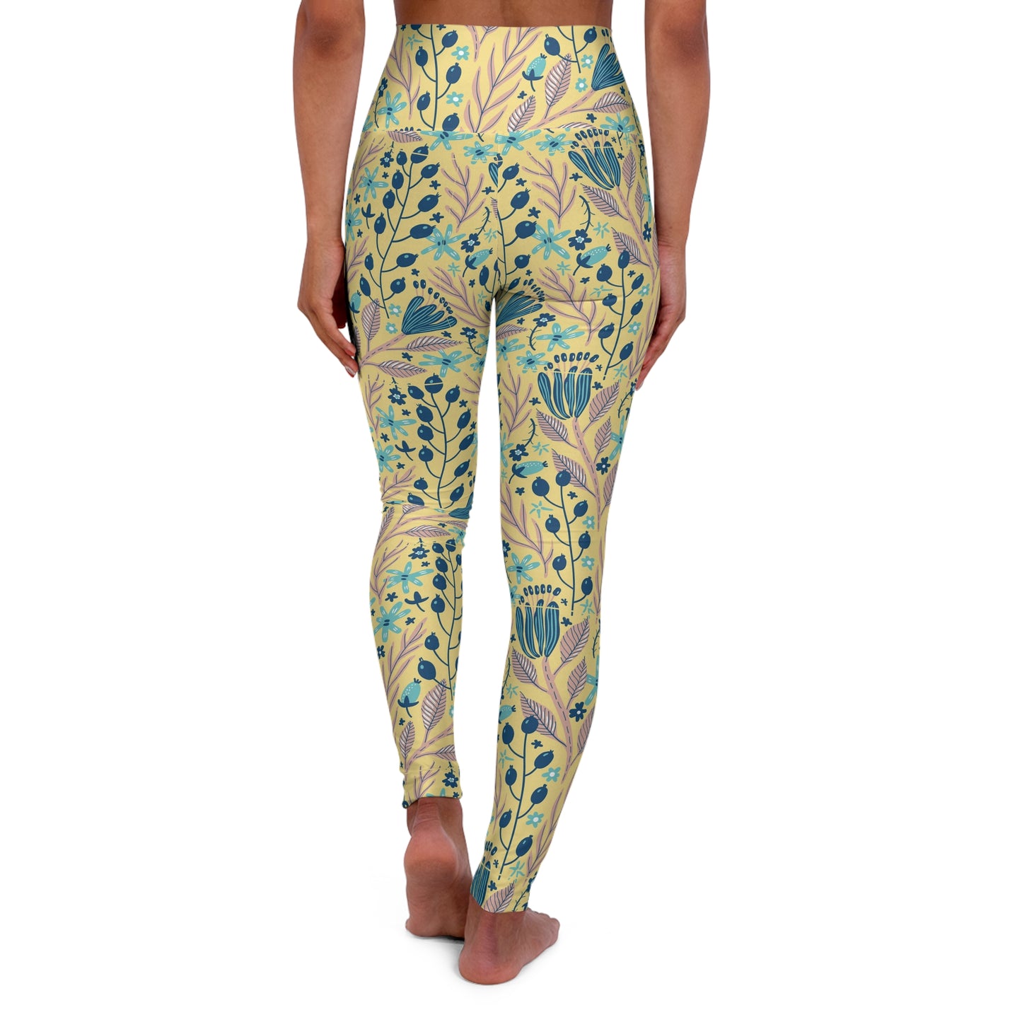 Floral High Waisted Yoga Leggings, Fitness Leggings, Activewear, Workout [...]