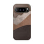 Abstract Earthtone Phone Case — Brown Layered Rugged Tough Case
