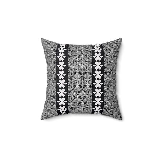 Bohemian Boho Square Pillow with Geometric Print, Cushion for Home Decor, Living Room Accent, Stylish Throw Pillow, Gift for Her