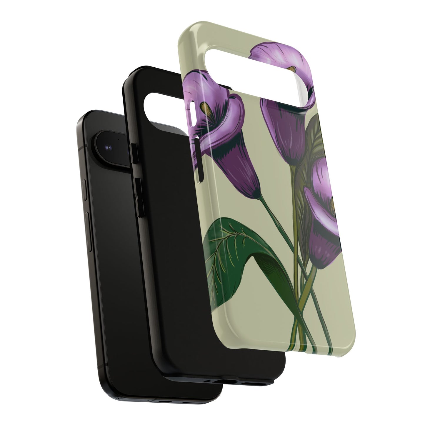 Floral Phone Case - Tough Cases, Purple Flower Design, Cell Phone Accessories, Gift for Her, Nature Lover Essentials