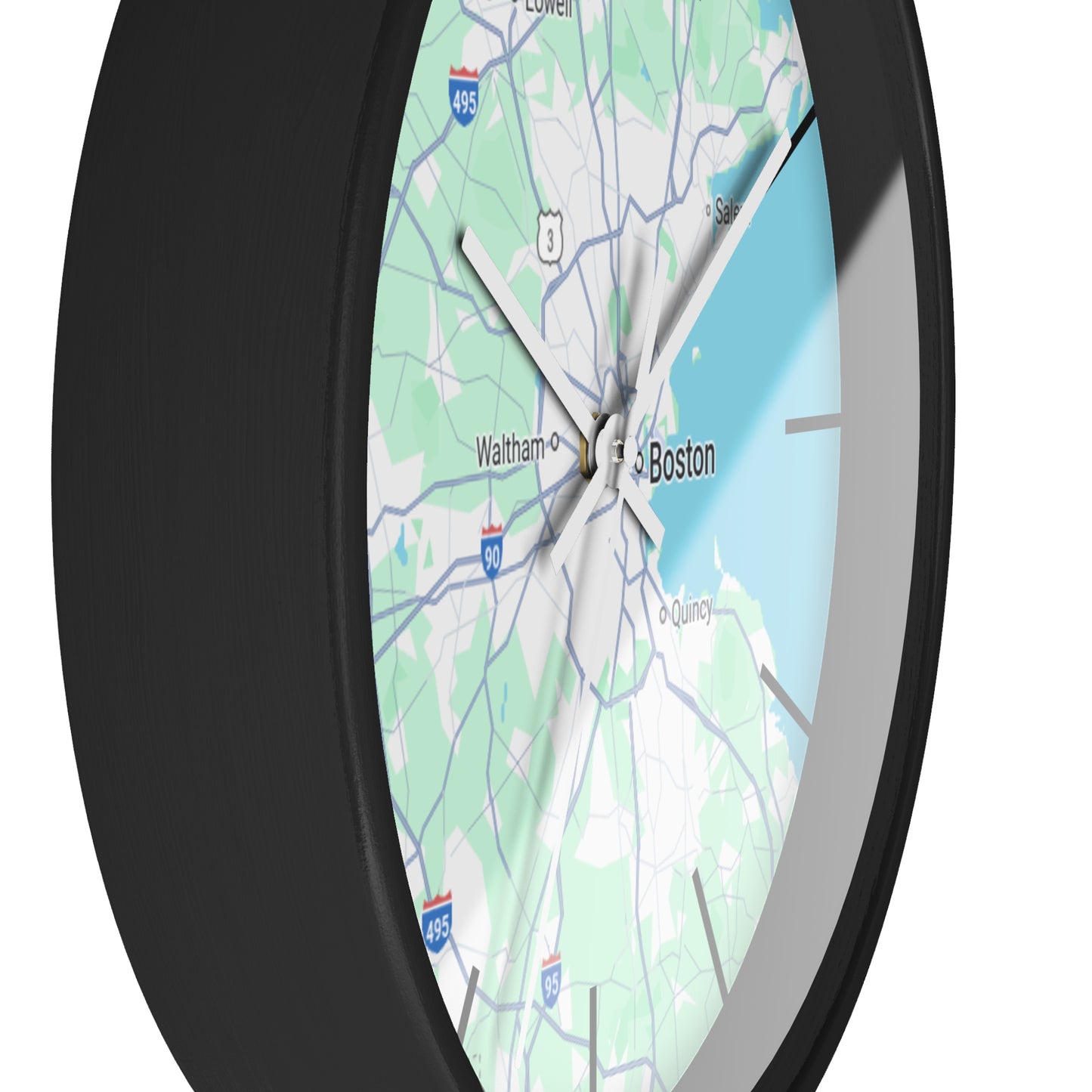 Boston Map Wall Clock - Unique Home Decor, Gift for Boston Lovers, Custom Wall Art, Office Decorations, Modern Timepiece