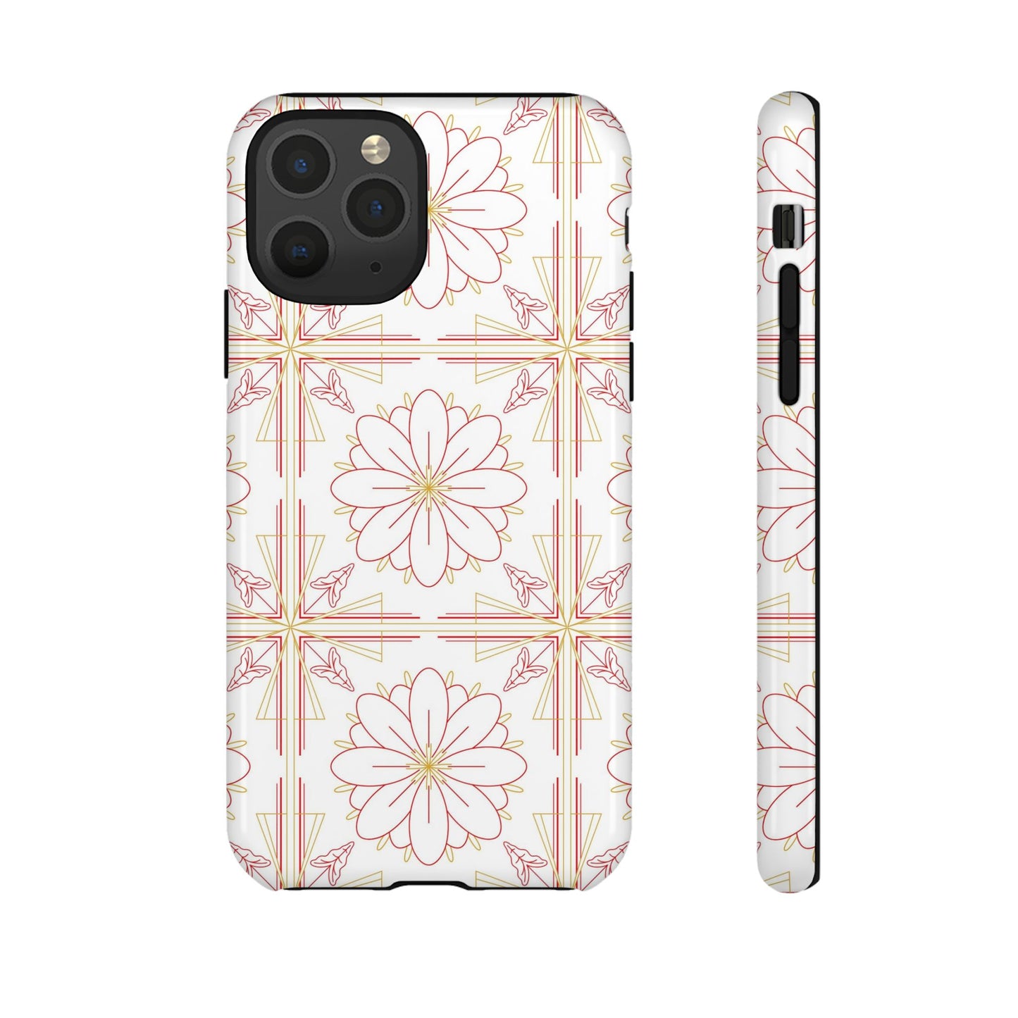 Floral Pattern Phone Case - Stylish Tough Case, Flower Design, Cute Mobile Cover, Phone Accessory, Gift for Her, Spring Style