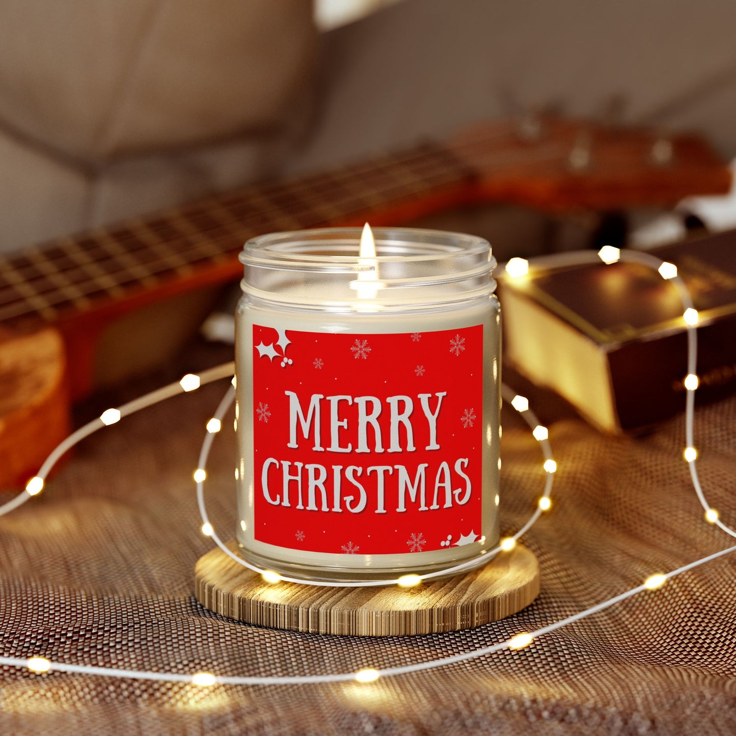 Merry Christmas Scented Candles, Holiday Decor, Gift for Her, Cozy Home Fragrance, Christmas Gifts, Aromatherapy