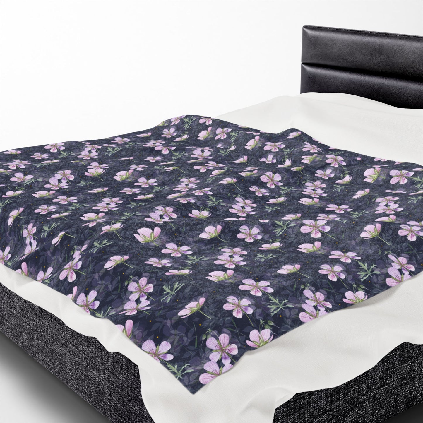 Cozy Floral Velveteen Plush Blanket | Soft Throw for Home Decor, Gift for Her, Wedding Present, Mother's Day, Snuggle Up, Couch