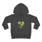 Whimsical Toddler Frog Pullover Hoodie, Cute Kids Fleece Sweater, Playful Toddler Clothing, Children's Gift, Animal Lover Apparel