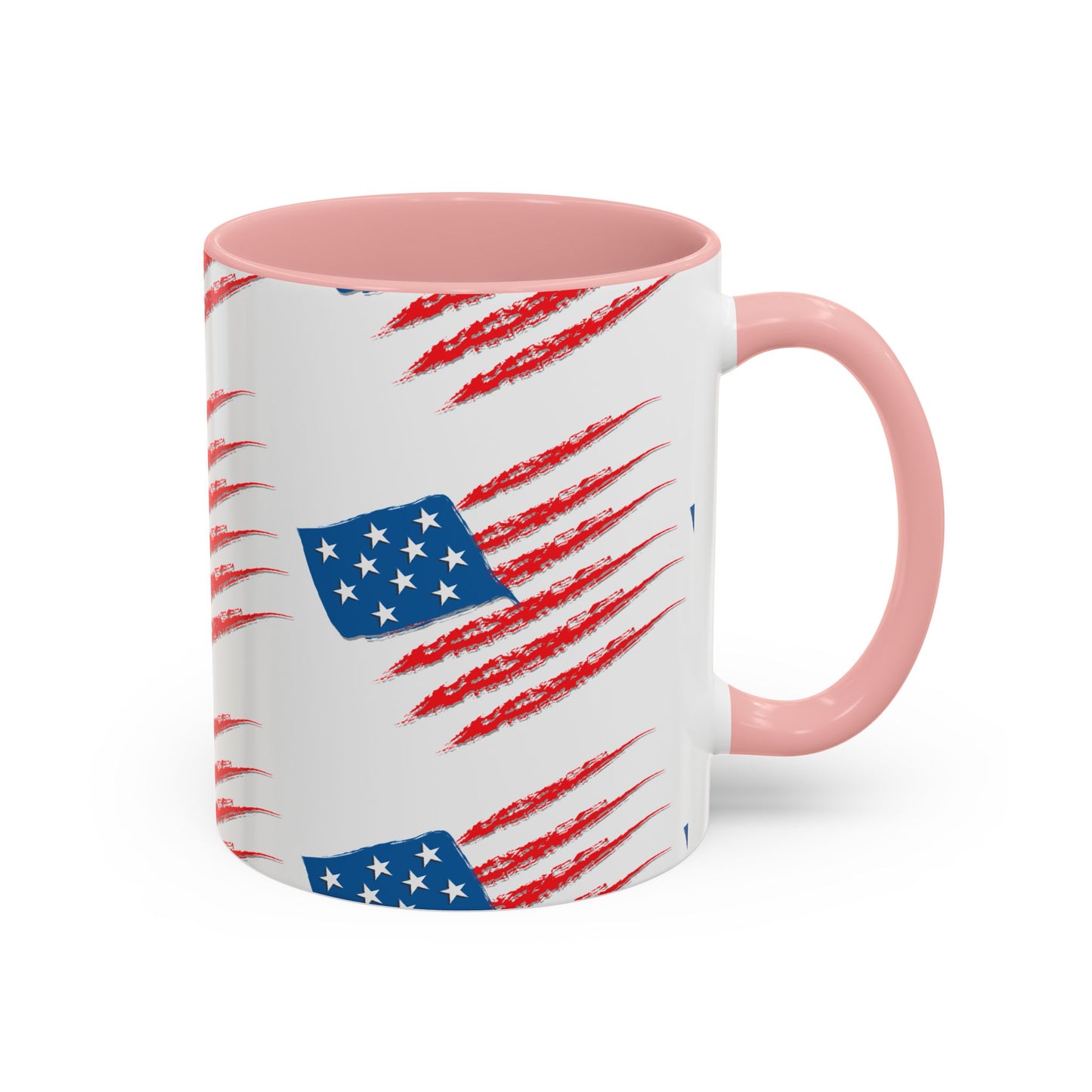 Patriotic Accent Coffee Mug | USA Flag Design, Perfect Gift for Veterans & Independence Day, Coffee Lover's Merchandise, Red White [...]