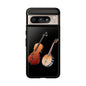 Musical Instrument Phone Case - Violin & Banjo Design, Music Lover Gift, Unique Phone Cover, Holiday Gift, Durable Tough Cases