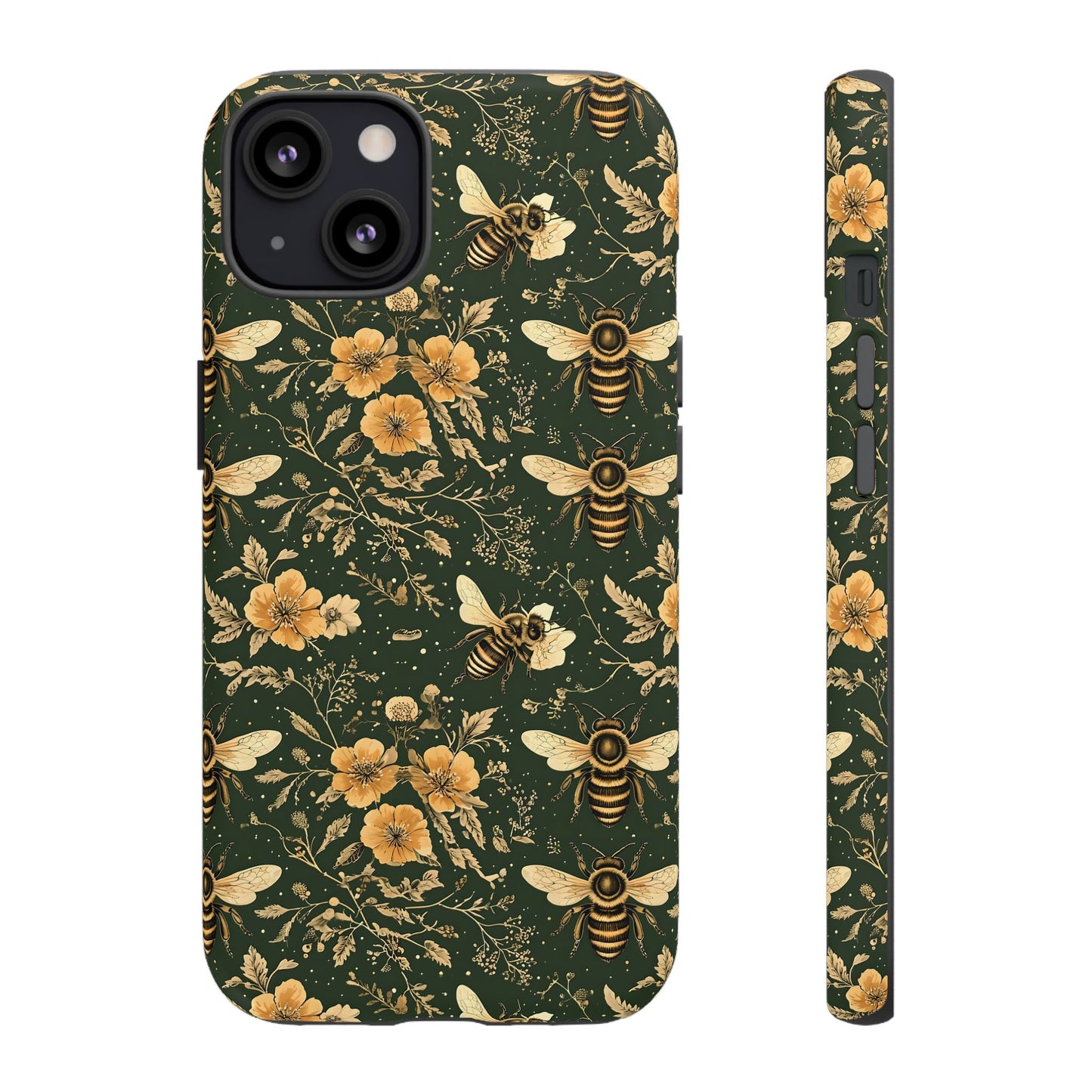 Nature-Inspired Phone Case, Tough Cases for Nature Lovers, Floral Bee Design, Eco-Friendly Gift, Summer Vibes, Trendy Phone Accessory,