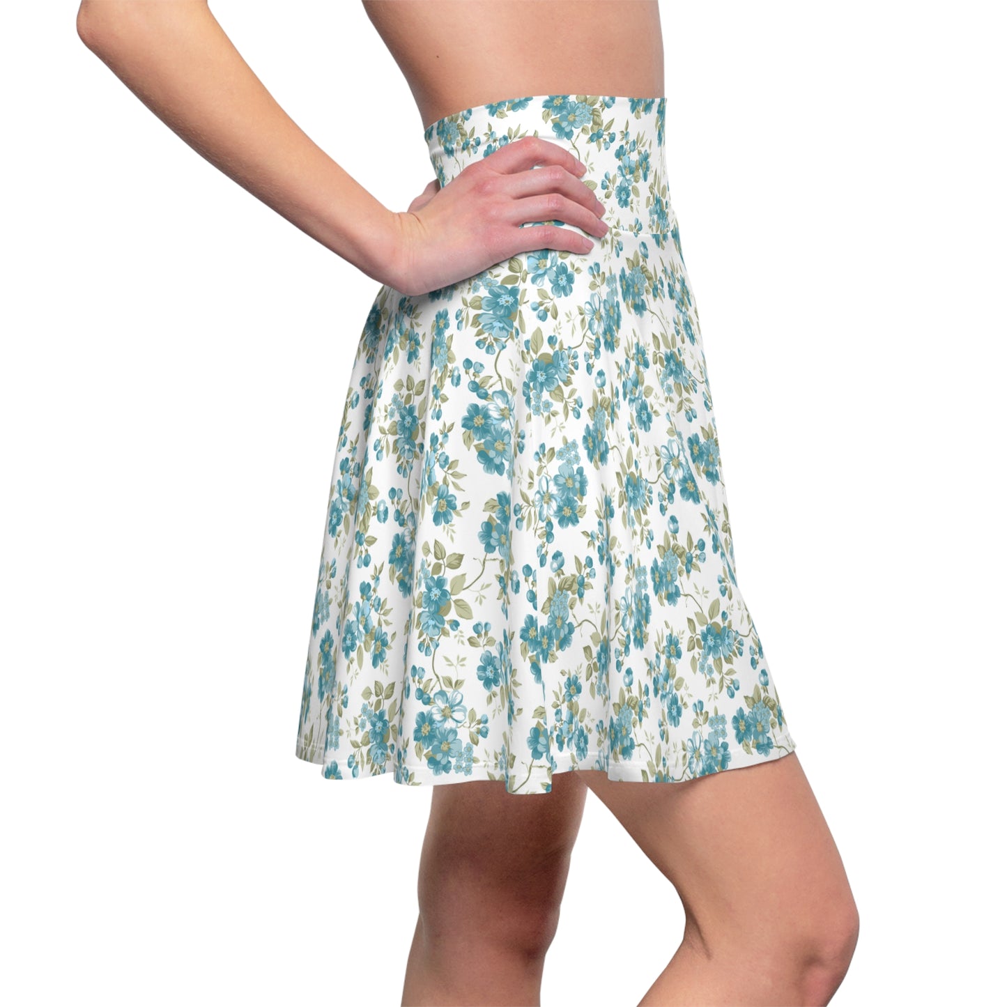 Floral Women's Skater Skirt, Boho Chic, Summer Style, Casual Wear, Everyday Fashion, Gifts for Her, Birthday Outfit