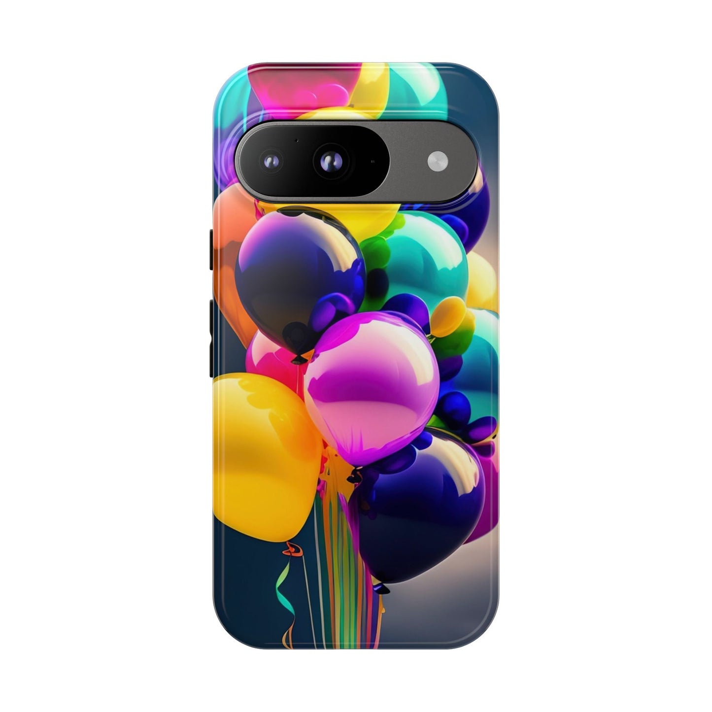 Colorful Balloon Tough Phone Case — Vibrant Party Balloons Protective Cover