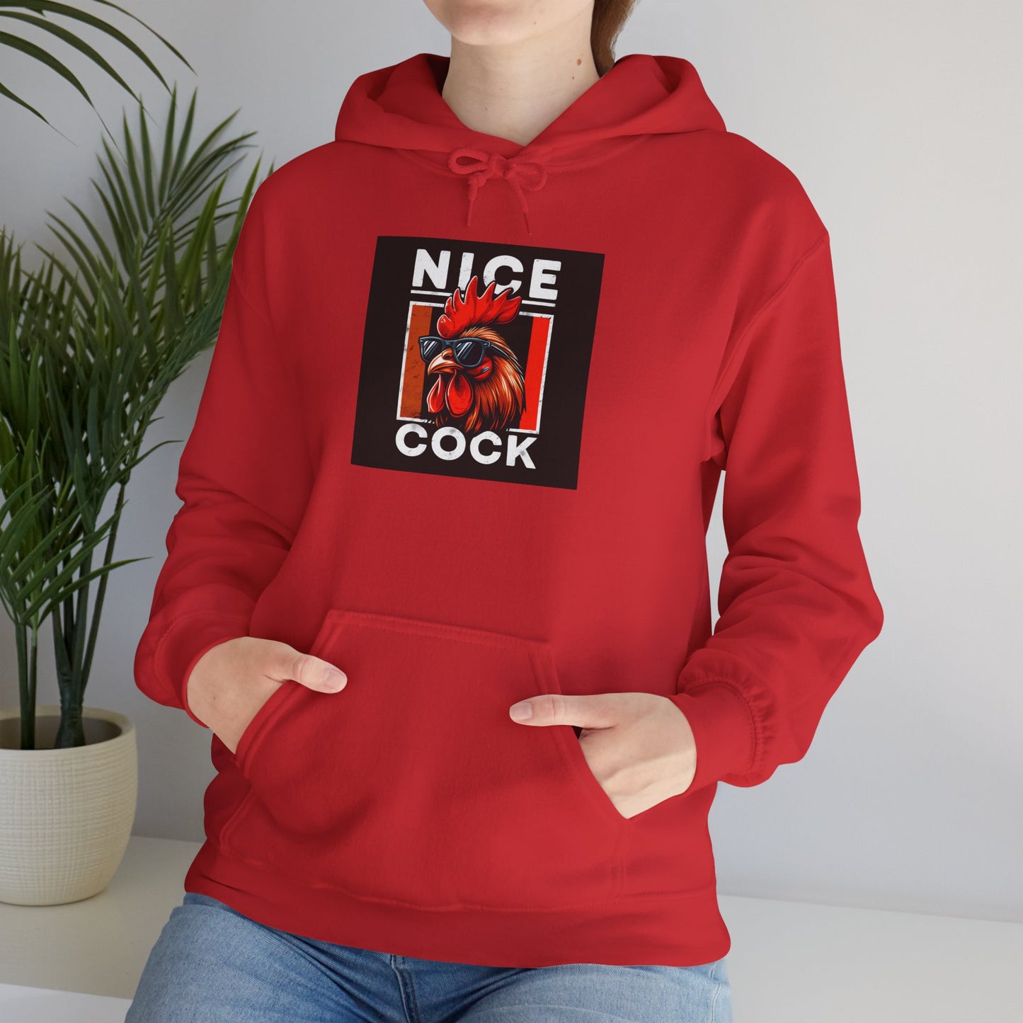 Rooster Graphic Hoodie – "Nice Cock" Bold Farmhouse Pullover