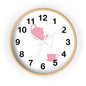 Charming Teapot Wall Clock, Home Decor, Kitchen Gift, Cute Coffee Time, Tea Lover's Gift, Pink Polka Dot Design