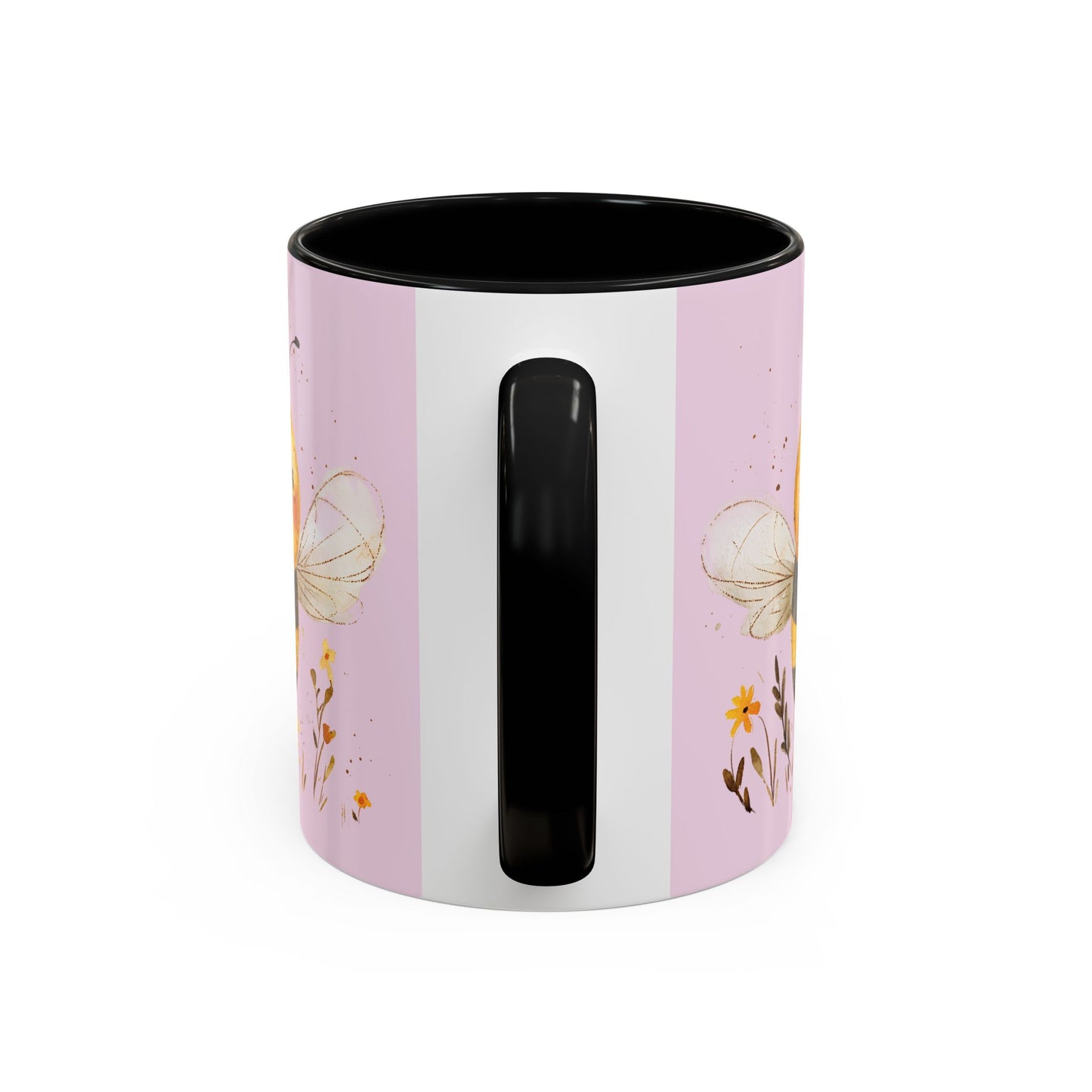 Cute Bee Accent Coffee Mug for Nature Lovers, Fun Bee Design, Gift for Friends, Bee Themed Kitchenware, Bee Lover's Mug