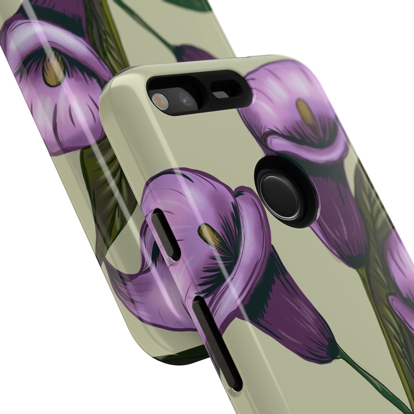 Floral Phone Case - Tough Cases, Purple Flower Design, Cell Phone Accessories, Gift for Her, Nature Lover Essentials