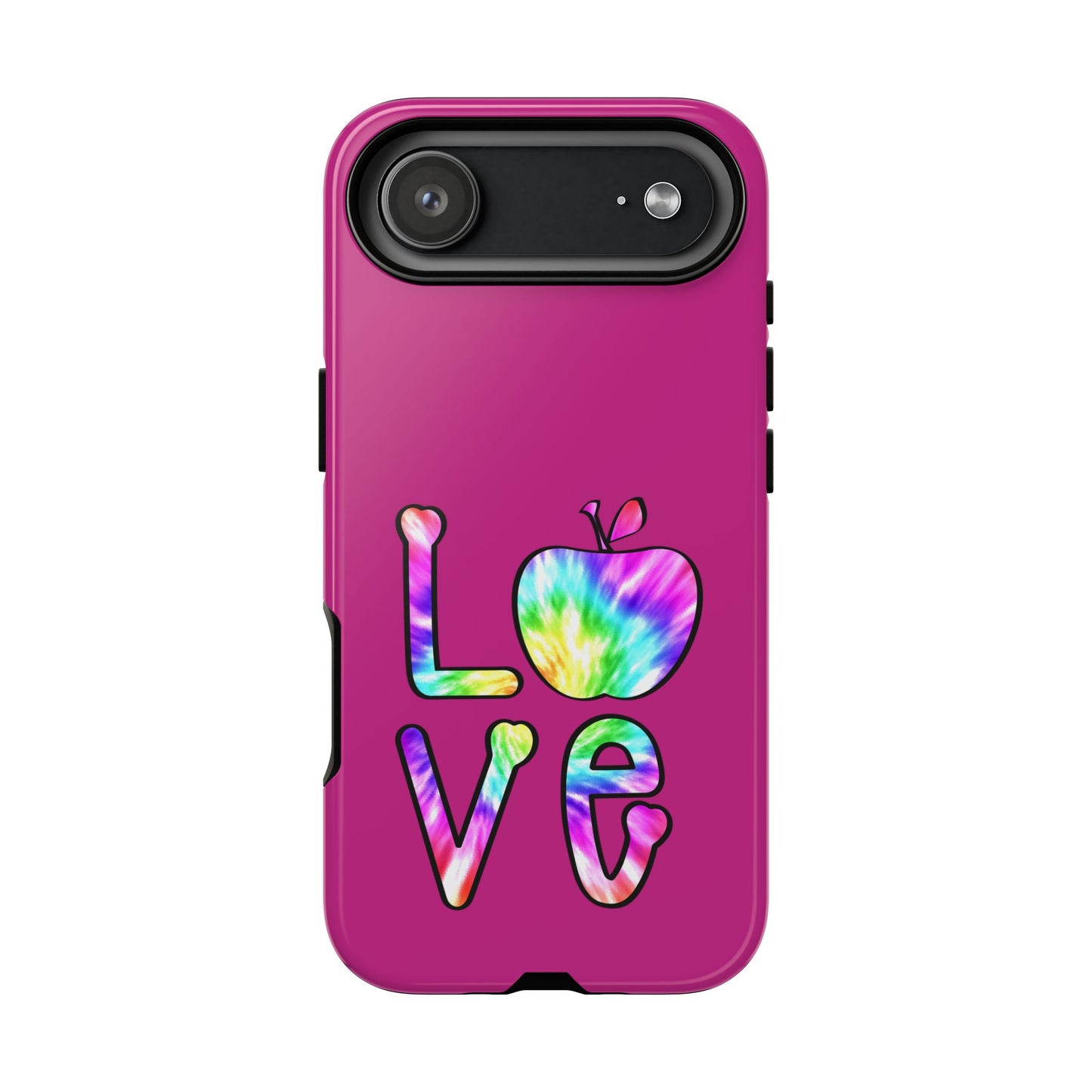 Colorful Love Phone Case, Tough Cases for iPhone, Cute Phone Accessory, Gift for Her, Summer Vibe Phone Cover