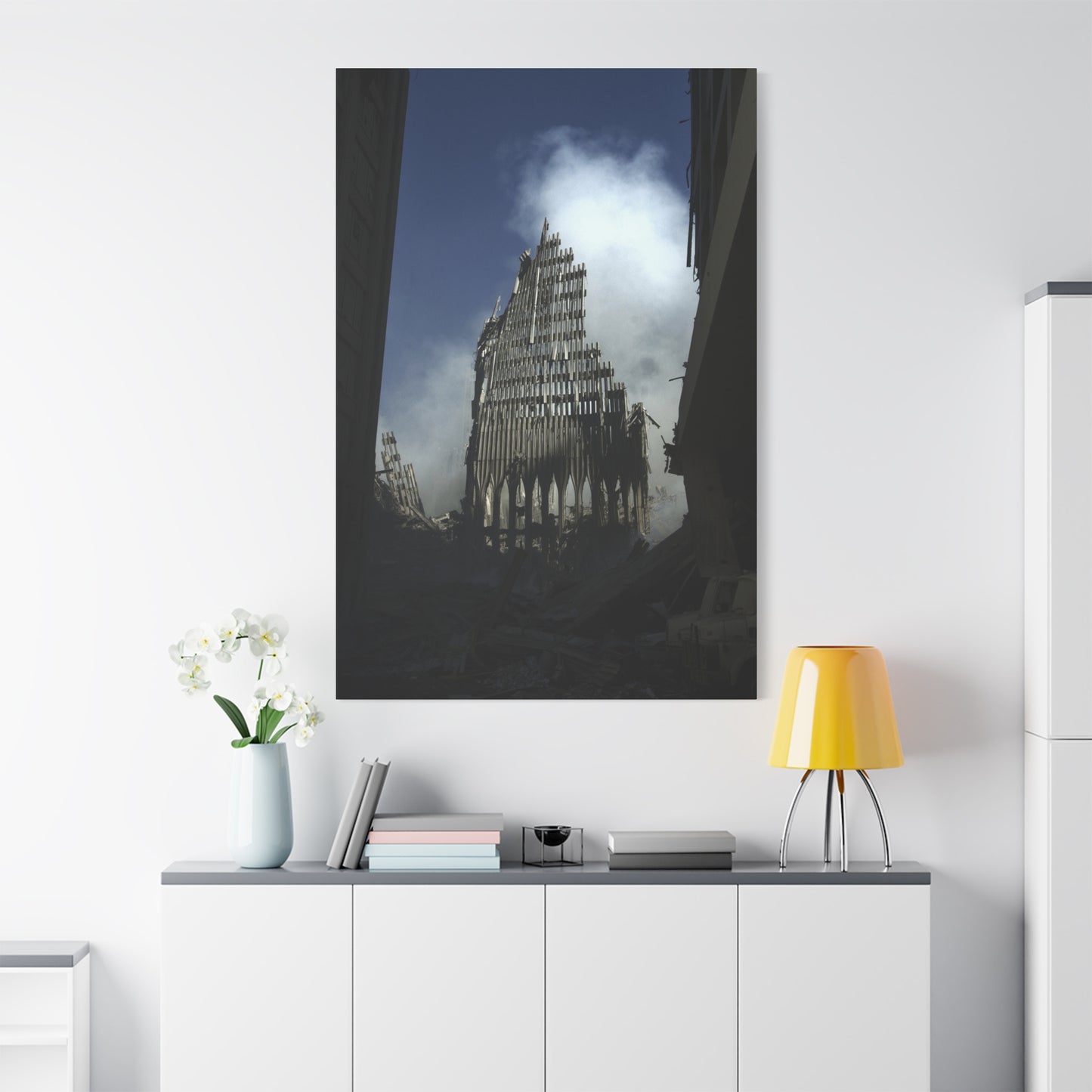Matte Stretched Canvas - Ruined Cathedral Architectural Print