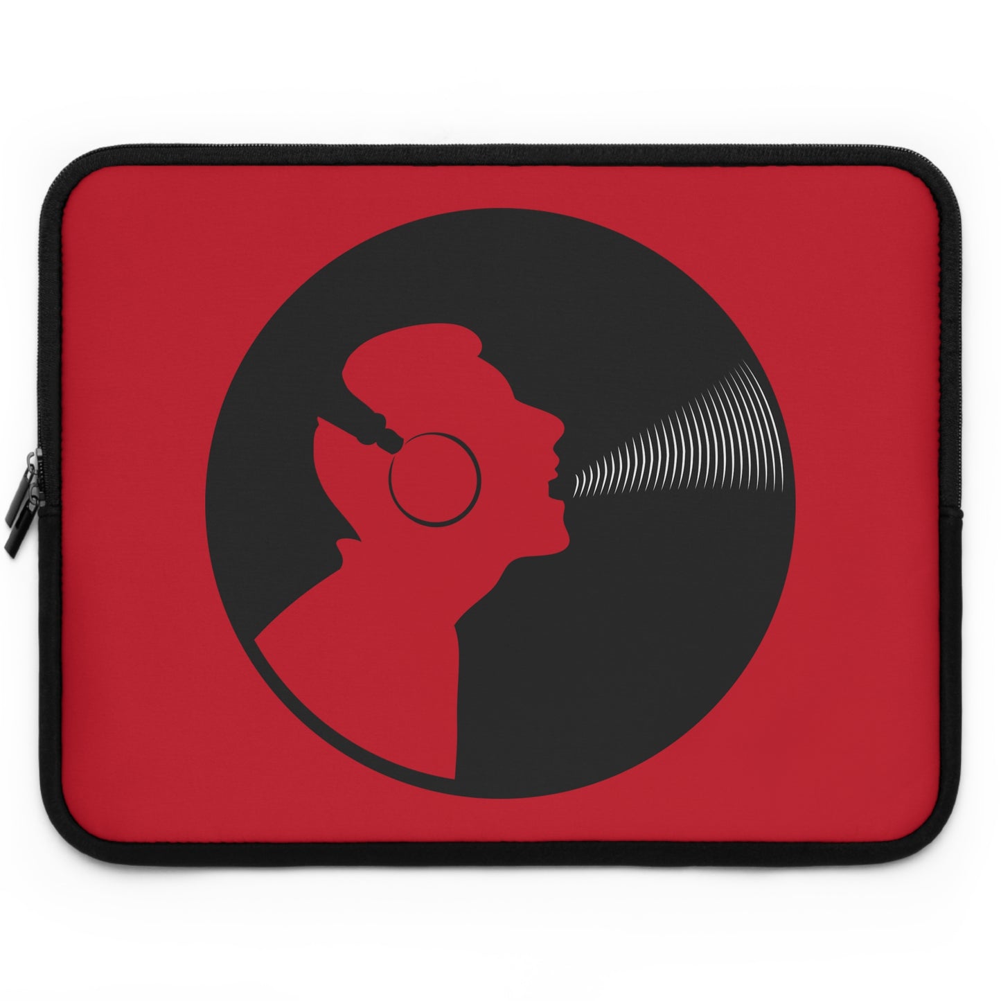 Retro Music Laptop Sleeve, Vinyl Record Design Sleeve, Gift for Music Lovers, Geeky Laptop Case, Unique Tech Accessory