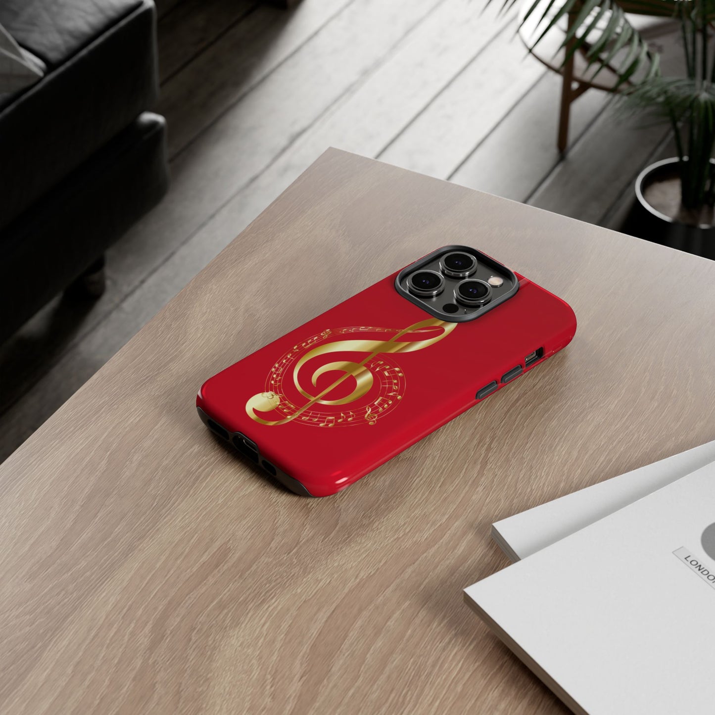 Tough Cases - Red Musical Note