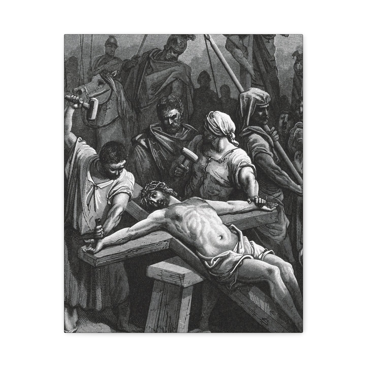 Crucifixion Art Matte Canvas Print – Stretched Religious Wall Decor