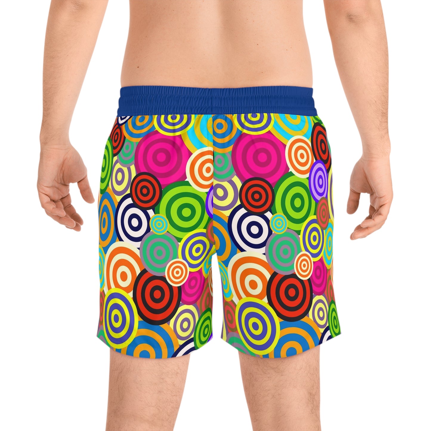 Vibrant Patterned Swim Shorts for Men - Fun Beachwear, Summer Essentials, Festival Style, Pool Party Swim Trunks, Gift for Him