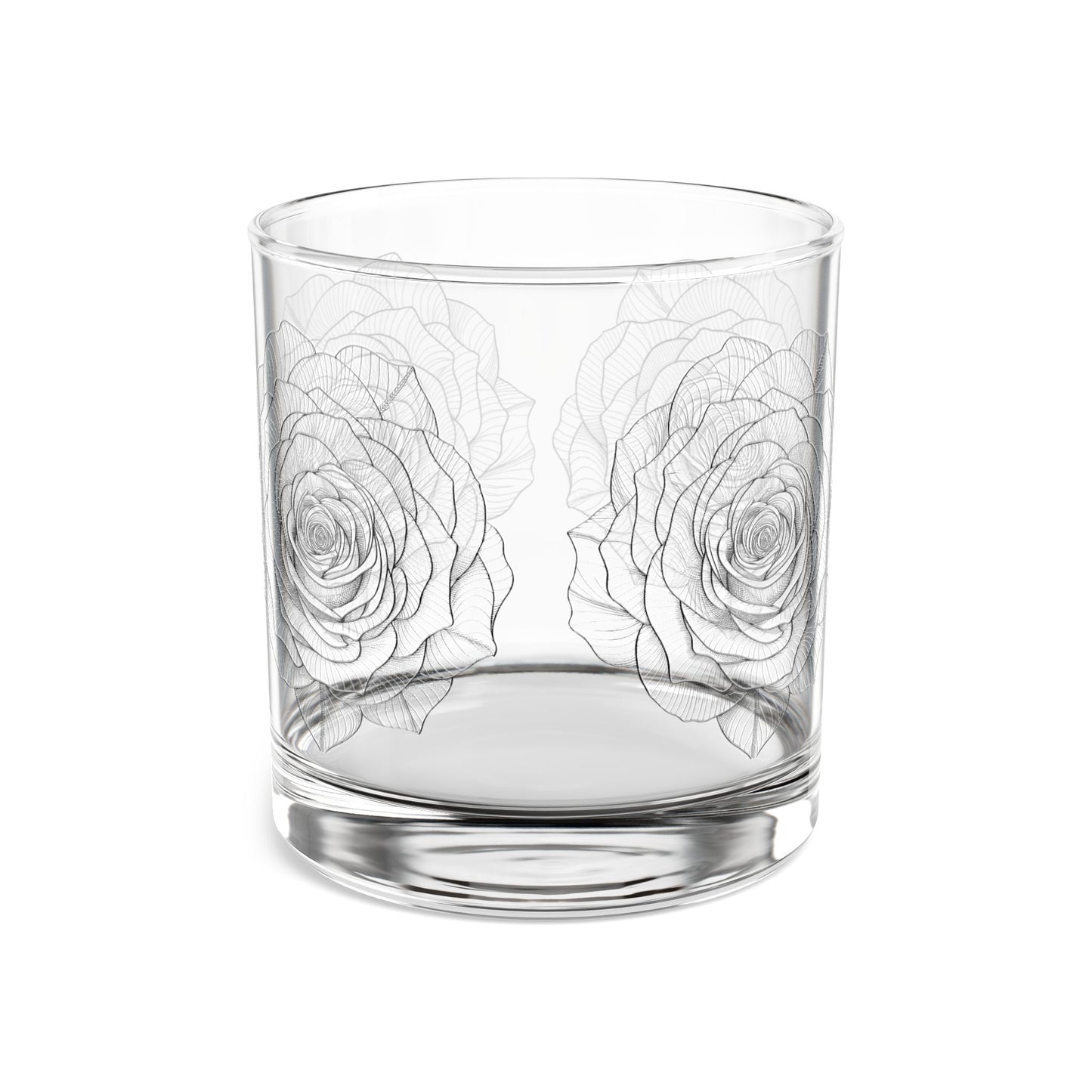 Rose-Engraved Rocks Glass, Elegant 10oz Whiskey Tumbler for Home Bar, Perfect Wedding Gift, Vintage Rose Glassware, Floral Glass Cup, [...]