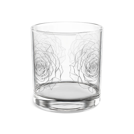 Rose-Engraved Rocks Glass, Elegant 10oz Whiskey Tumbler for Home Bar, Perfect Wedding Gift, Vintage Rose Glassware, Floral Glass Cup, [...]