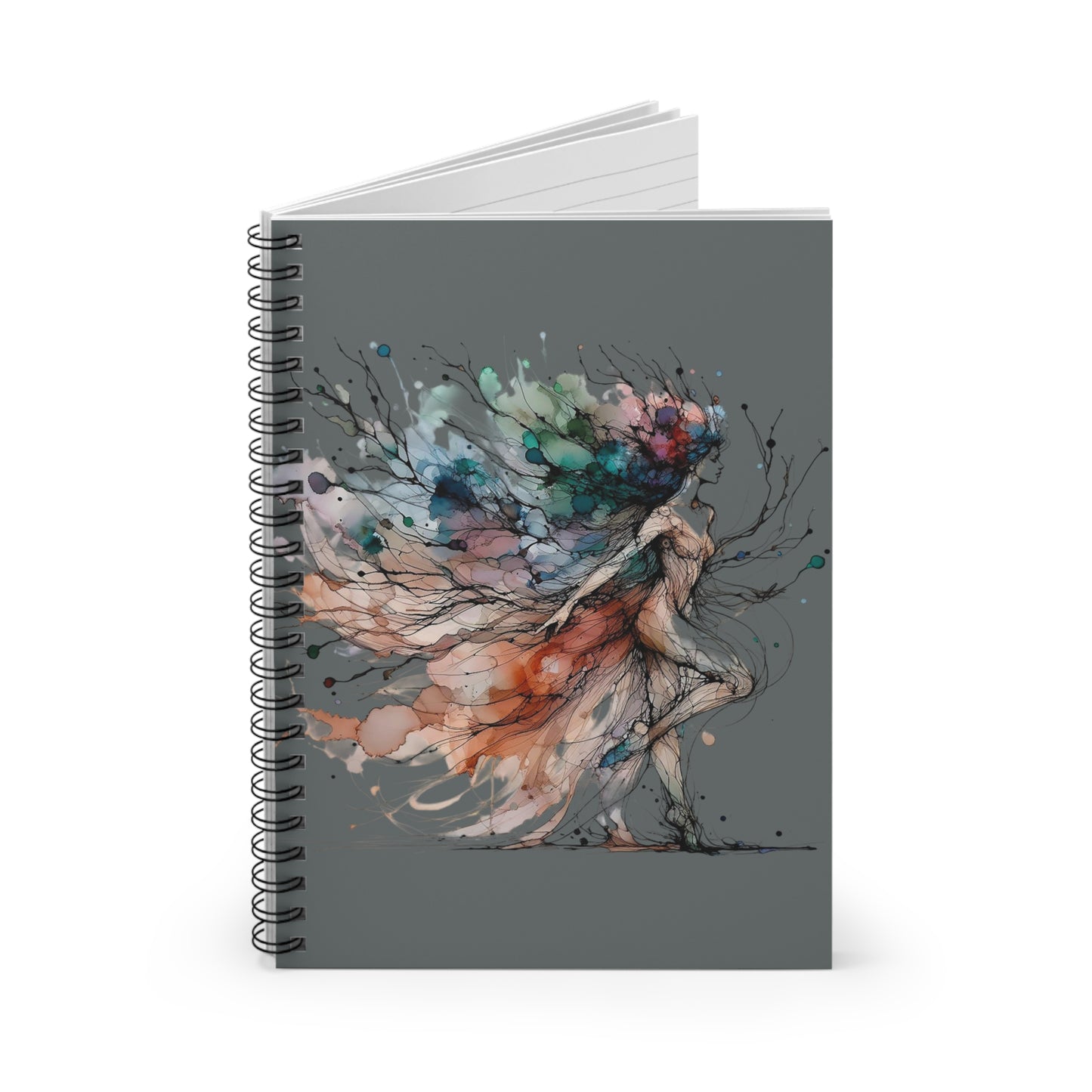 Artistic Spiral Notebook - Colorful Elegance, Inspirational Journal, Gift for Artists, Creativity Boost, Stationery for Students