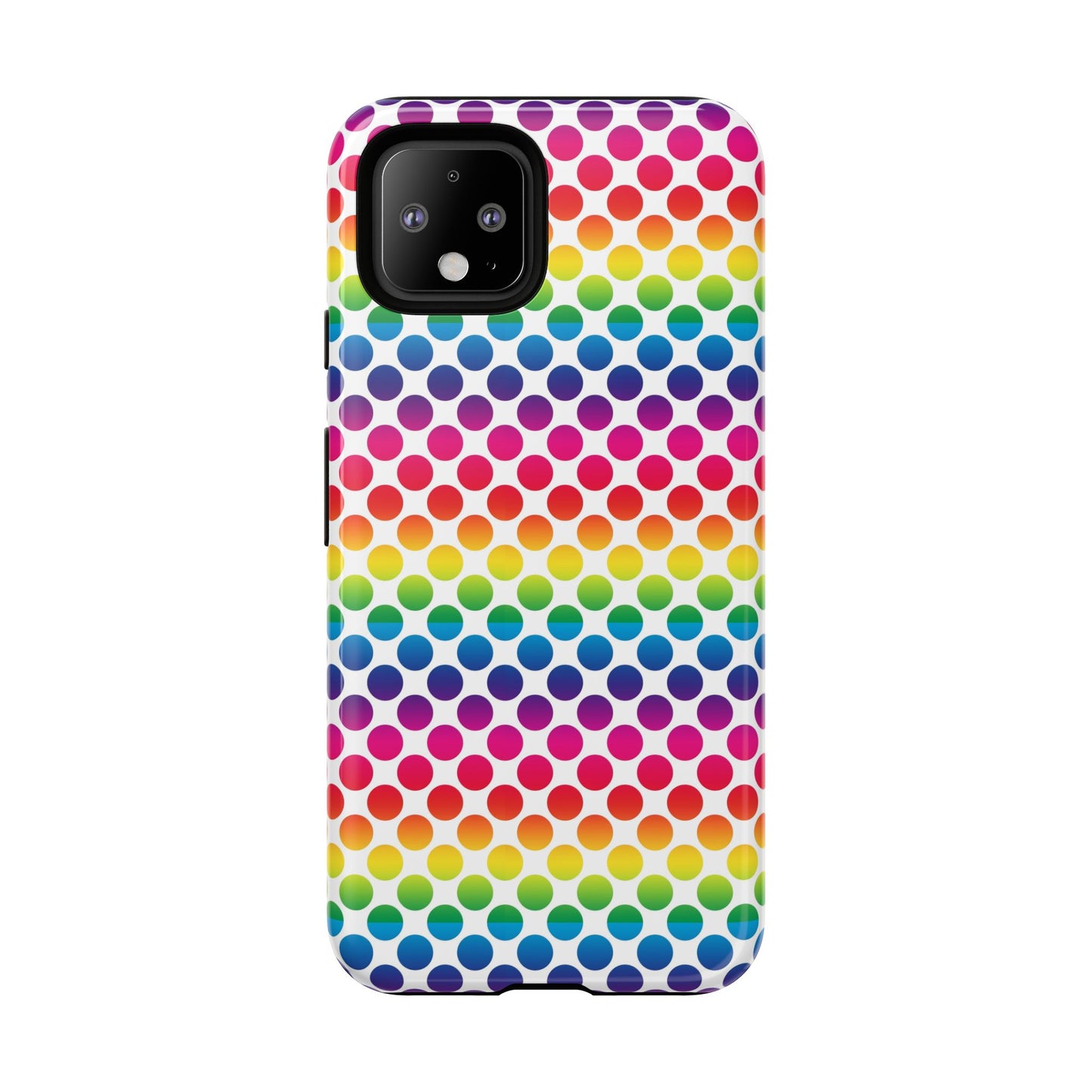 Rainbow Dot Phone Case, Colorful Phone Cover, Fun Phone Accessory, Gift for Friends, Trendy Mobile Case