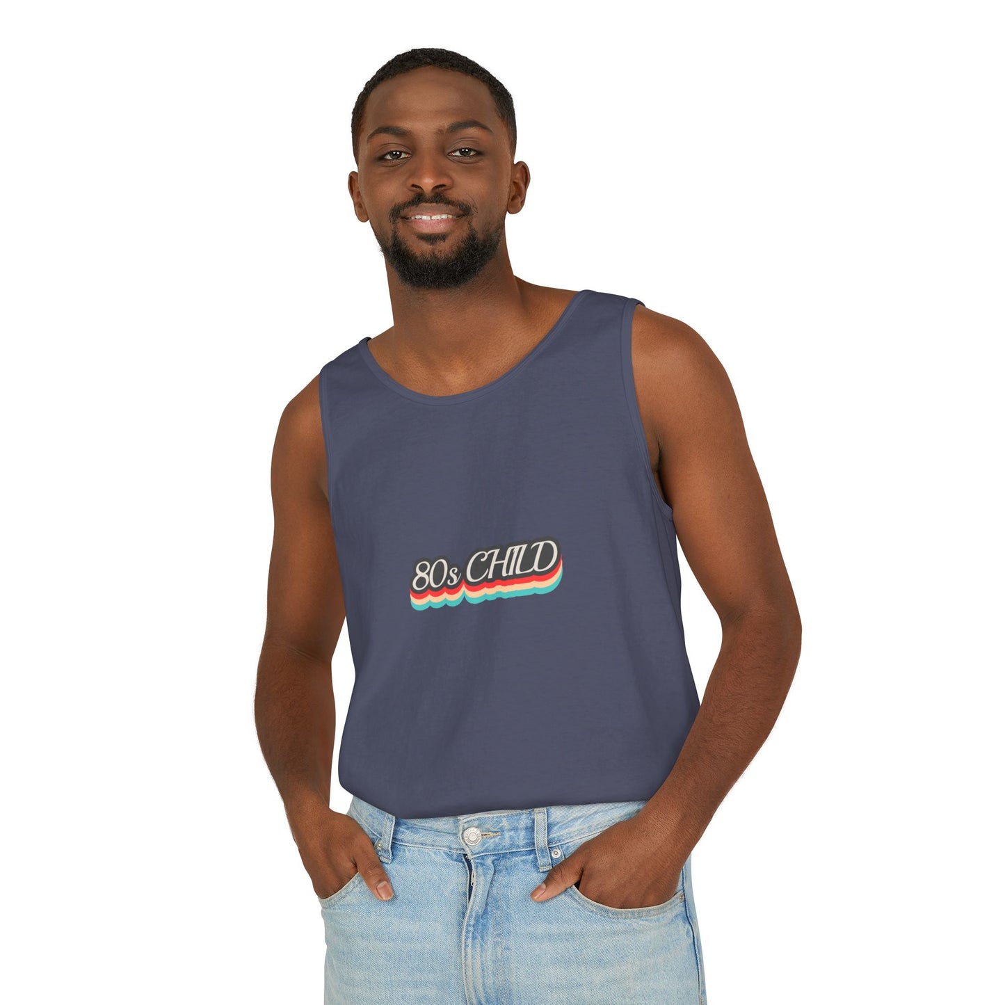 80s Child Unisex Tank Top | Retro Summer Wear, Vintage Style Shirt, Gift for 80s Lovers, Bohemian Fashion, Nostalgic Apparel
