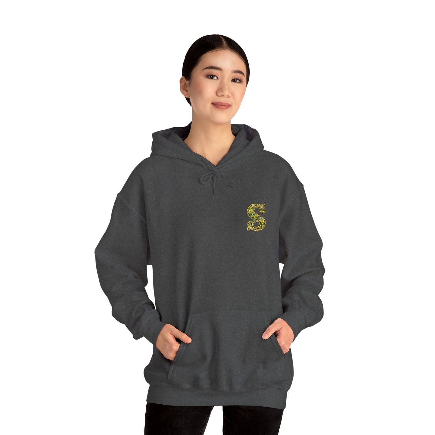 Floral S Initial Hoodie — Monogrammed Flower Letter Sweatshirt