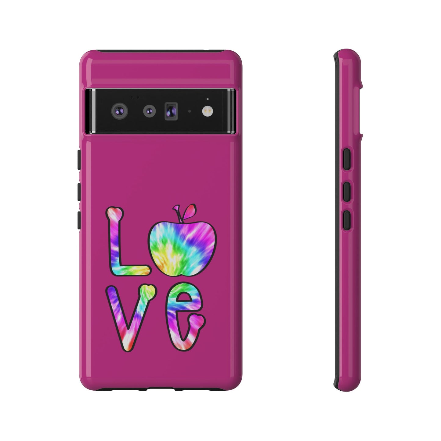 Colorful Love Phone Case, Tough Cases for iPhone, Cute Phone Accessory, Gift for Her, Summer Vibe Phone Cover