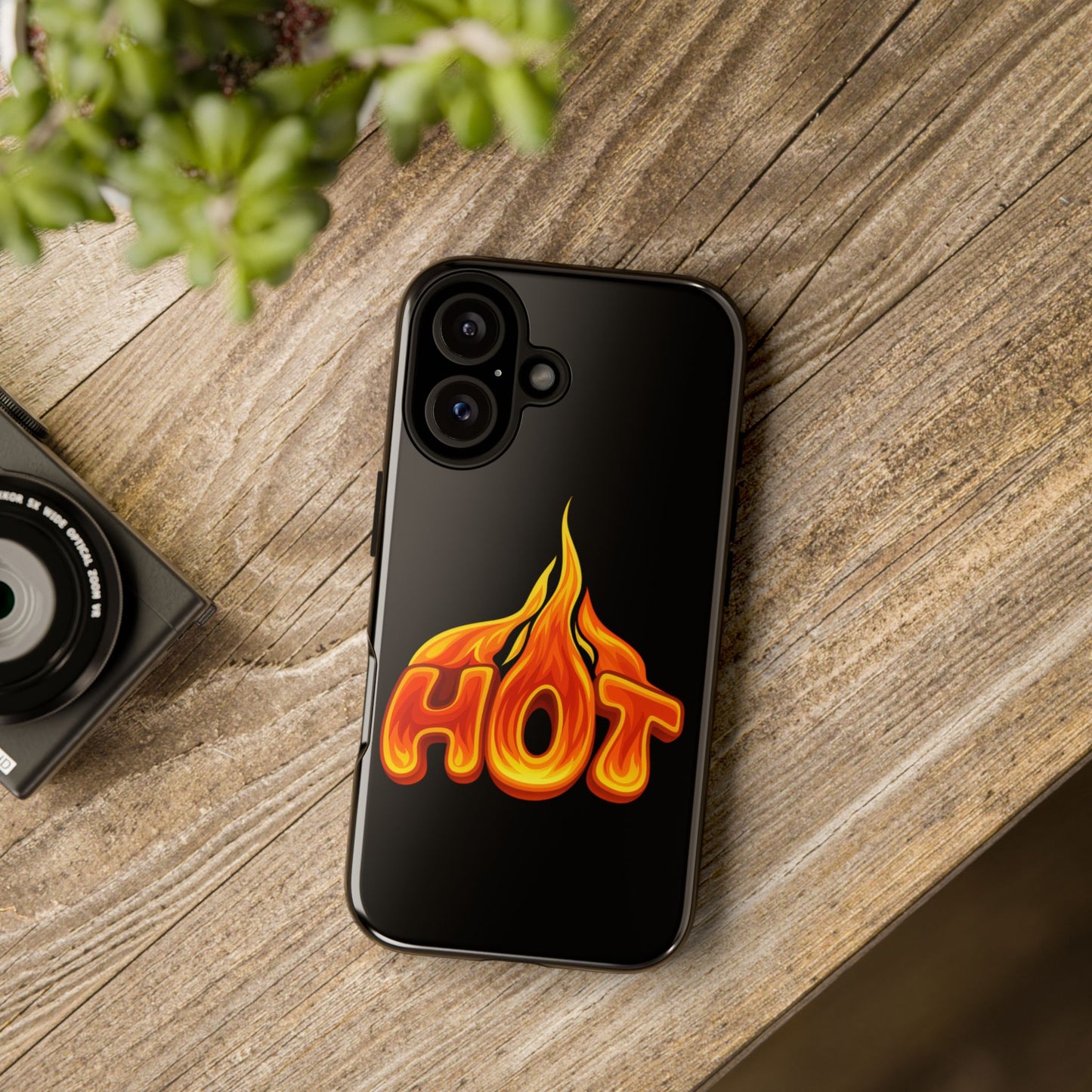 Stylish Phone Case, Hot Flames Design, Gift for Teens, Trendy Accessory, Protective Cover, Unique Phone Case